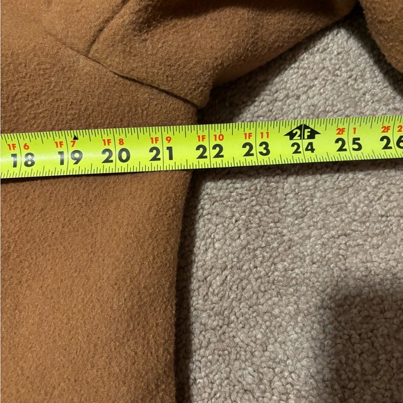 (SOLD) Vintage American Apparel wool over coat camel tan - Picture 5 of 7